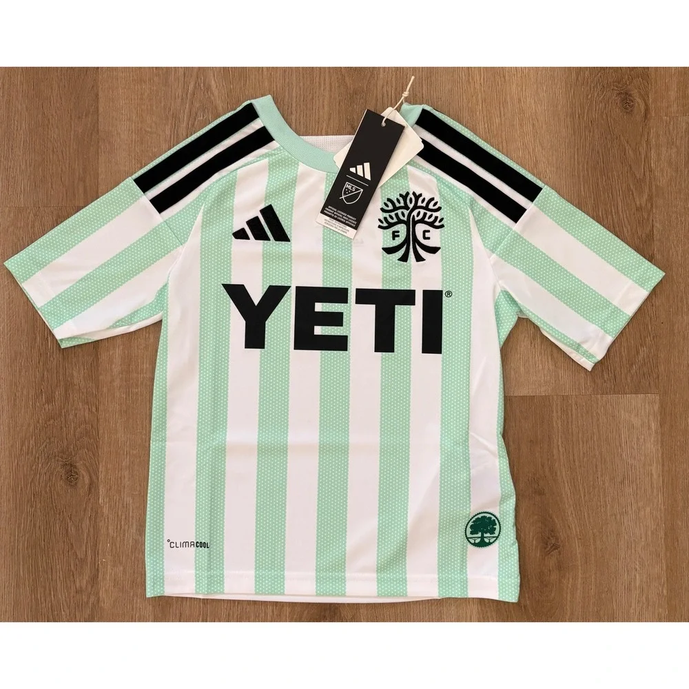 NWT Youth Adidas Austin FC 26/27 Away Jersey - XS (7-8Y) - Mint Green/White